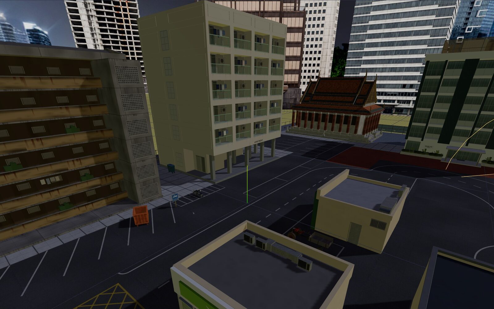 thaikit, a Bangkok street block built from procedurally generated Three.js props